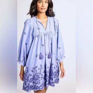 MILLE  DAISY DRESS IN PERIWINKLE EMBROIDERY SIZE XXS